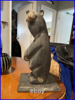 Rare Big Sky Carvers Wooden Carved Old Bear Western Pine 20 Manhattan Montana