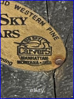 Rare Big Sky Carvers Wooden Carved Old Bear Western Pine 20 Manhattan Montana