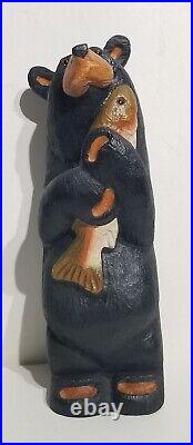 Rare Orvis Jeff Fleming Big Sky Bears 12 Handcarved Bear With Rainbow Trout