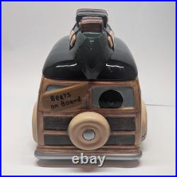 Rare VGC Big Sky CarversThe Bearfoot Bears Go Camping Cookie Jar Canister IOB