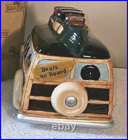 Rare VGC Big Sky CarversThe Bearfoot Bears Go Camping Cookie Jar Canister IOB