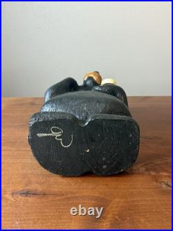 Rare Vintage Jeff Fleming Big Sky Carvers Santa Wood Bear BSC Christmas Heavy