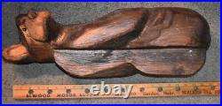Rare Vintage Wood carved Shelf Sitter 23 Fleming Big Sky Carvers Cabin Decor