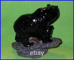 Retired BIG SKY CARVERS BEAR' Black Bear Mom & Cubs' sculpture. Montana design