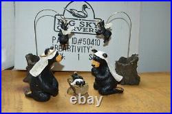 Retired Big Sky Carvers Beartivity #50410 7 Pc Charming Bear Nativity in Box