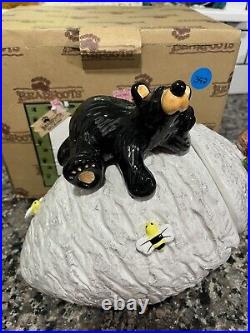 Retired Big Sky Carvers Beehive Bear Cookie Jar NIB