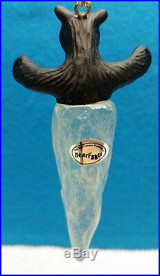 Retired Jeff Fleming Big Sky Carvers Bear Icicle Ornament 4 Inches