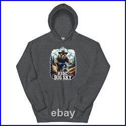 Ride Big Sky Bear USA Bike Cycling Animal Hoodie