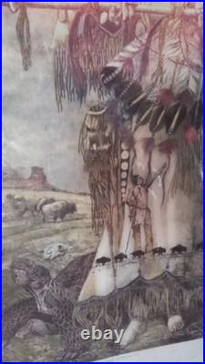 Roy Purcell White Buffalo Calf Woman ultra Rare #7/15 Artist Proof Etching