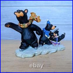 SKATING LESSONS Bears Figurine Big Sky Carvers Bear Foots by Jeff Fleming NEW