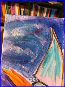 Sailboat in the Sky Neo Expressionist Original Wall Art Canvas 14x11