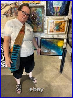 Sailboat in the Sky Neo Expressionist Original Wall Art Canvas 14x11