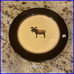 Set 6 Brushwerks Stoneware Big Sky Carvers Ceramic Dinner Plates Moose Set 6 Brushwerks Stoneware Big Sky Carvers Ceramic Dinner Plates Moose