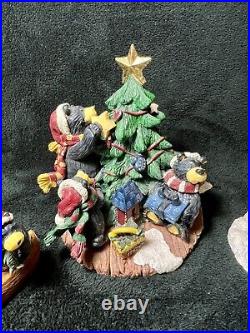 Set of 3 Big Sky Carvers Bear Foots Christmas Figurines Jeff Fleming READ