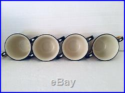 Set of 4 BRUSHWERKS BEAR Chili Bowl Double Handled MugBIG SKY CARVERSStoneware