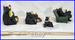Set of 4 Big Sky Carvers Bear Foots Bears by Artist Jeff Fleming