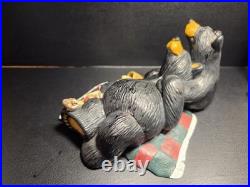 Set of 4 Big Sky Carvers Bear Foots Bears by Artist Jeff Fleming