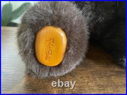 Signed 2 Rare Big Sky Carvers Bearfoots Plush Teddy Bears Wooden Face & Paws Signed 2 Rare Big Sky Carvers Bearfoots Plush Teddy Bears Wooden Face & Paws