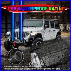 Sky Tracer Laser LED Whip Lights Pods Antenna Offroad Marine Boat Remote Switch