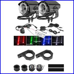 Sky Tracer Spot 2x RGBW Laser Whip Light Pods withRemote & Roll Bar Mount Brackets