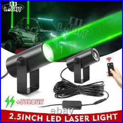 Sky Tracer Spot Beam 2x Green Laser Whip Light Pods Offroad withRemote ATV UTV RZR