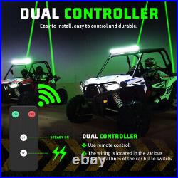 Sky Tracer Spot Beam 2x Green Laser Whip Light Pods Offroad withRemote ATV UTV RZR