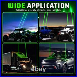 Sky Tracer Spot Beam 2x Green Laser Whip Light Pods Offroad withRemote ATV UTV RZR