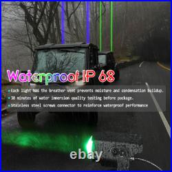 Sky Tracer Spot Beam 2x RGBW Laser Whip Light Pods Offroad withRemote ATV UTV RZR
