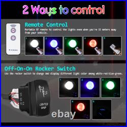 Sky Tracer Spot Beam 2x RGBW Laser Whip Light Pods Offroad withRemote ATV UTV RZR