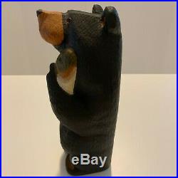 Solid Wood Big Sky Carvers Big Sky Black Bear with fish by Artist Jeff Fleming