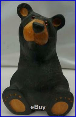 Solid Wood, Hand Carved Black Bear, Big Sky Bears by Jeff Fleming (350)