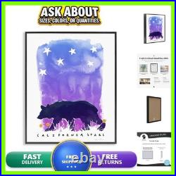 Stupell Industries California Stars Vivid Bear Under Starry Sky Framed Giclee