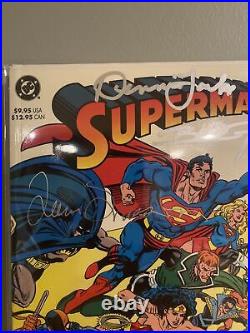 Superman Panic in the Sky Graphic Novel, DC Comics 1992 Signed 3x