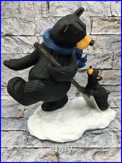 VTG. BearFoots Bears Free Ride by Jeff Fleming Big Sky Carvers resin figurine