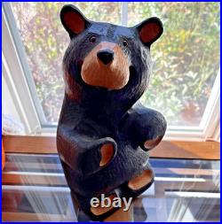 VTG Big Sky Carvers Jeff Fleming Bearfoots Bears Solid Pine WOOD Bear Statue 16