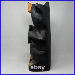 VTG Big Sky Carvers Jeff Fleming Bearfoots Bears Solid Pine WOOD Bear Statue 16