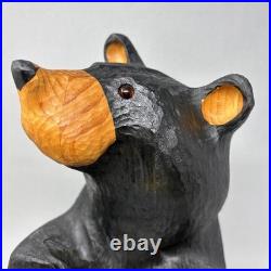 VTG Big Sky Carvers Jeff Fleming Bearfoots Bears Solid Pine WOOD Bear Statue 16