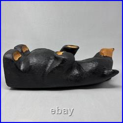 VTG Big Sky Carvers Jeff Fleming Bearfoots Bears Solid Pine WOOD Bear Statue 16
