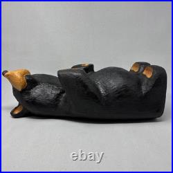VTG Big Sky Carvers Jeff Fleming Bearfoots Bears Solid Pine WOOD Bear Statue 16