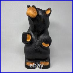 VTG Big Sky Carvers Jeff Fleming Bearfoots Bears Solid Pine WOOD Bear Statue 16