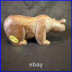 VTG HTF Jeff Fleming Big Sky Carvers Solid Wood Bear Carved Figurine 11.5L