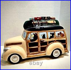 VTG LARGE Detailed WOODY COOKIE JAR BEARFOOTS CAMPING Big Sky BY JEFF FLEMING