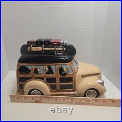 VTG LARGE Detailed WOODY COOKIE JAR BEARFOOTS CAMPING Big Sky BY JEFF FLEMING