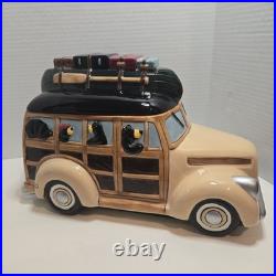 VTG LARGE Detailed WOODY COOKIE JAR BEARFOOTS CAMPING Big Sky BY JEFF FLEMING