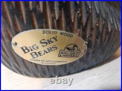 Vintage 13 Big Sky Carvers By Jeff Fleming Solid Wood Carved Bear