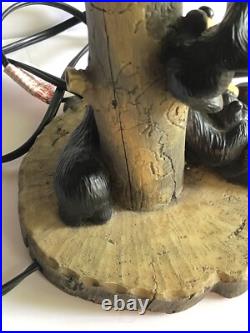 Vintage 1990s Jeff Fleming Big Sky Carvers Bearfoots Bear + Cubs Resin Lamp ONLY