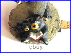Vintage 1990s Jeff Fleming Big Sky Carvers Bearfoots Bear + Cubs Resin Lamp ONLY