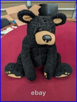Vintage 1996 Bearfoots Black Plush Bear Jeff Fleming Big Sky Carvers Stuffed Toy