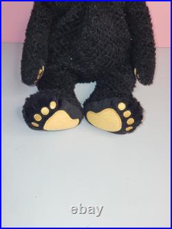 Vintage 1996 Bearfoots Black Plush Bear Jeff Fleming Big Sky Carvers Stuffed Toy