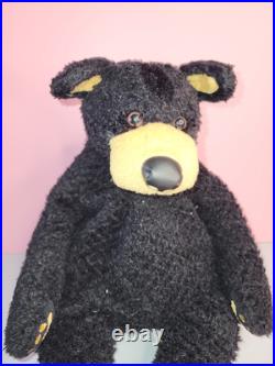 Vintage 1996 Bearfoots Black Plush Bear Jeff Fleming Big Sky Carvers Stuffed Toy